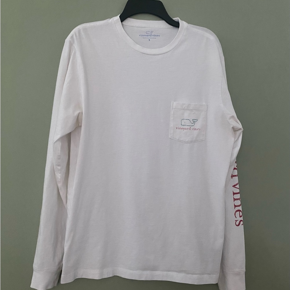 🎅🏻Men’s Vineyard Vines Sz.S Vintage Whale Long-Sleeve Christmas Pocket Tee🎅🏻